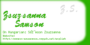 zsuzsanna samson business card